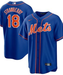 Darryl Strawberry New York Mets Nike Alternate Replica Player Jersey - Royal