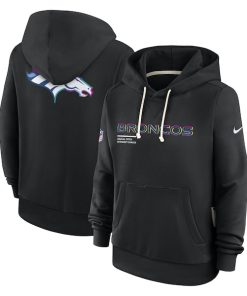 Denver Broncos Nike Women's 2025 NFL Crucial Catch Sideline Standard Issue Dri-FIT Hoodie - Black