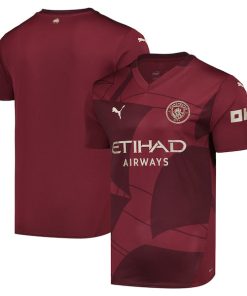 Manchester City Puma 2024/25 Third Replica Blank Jersey - Burgundy