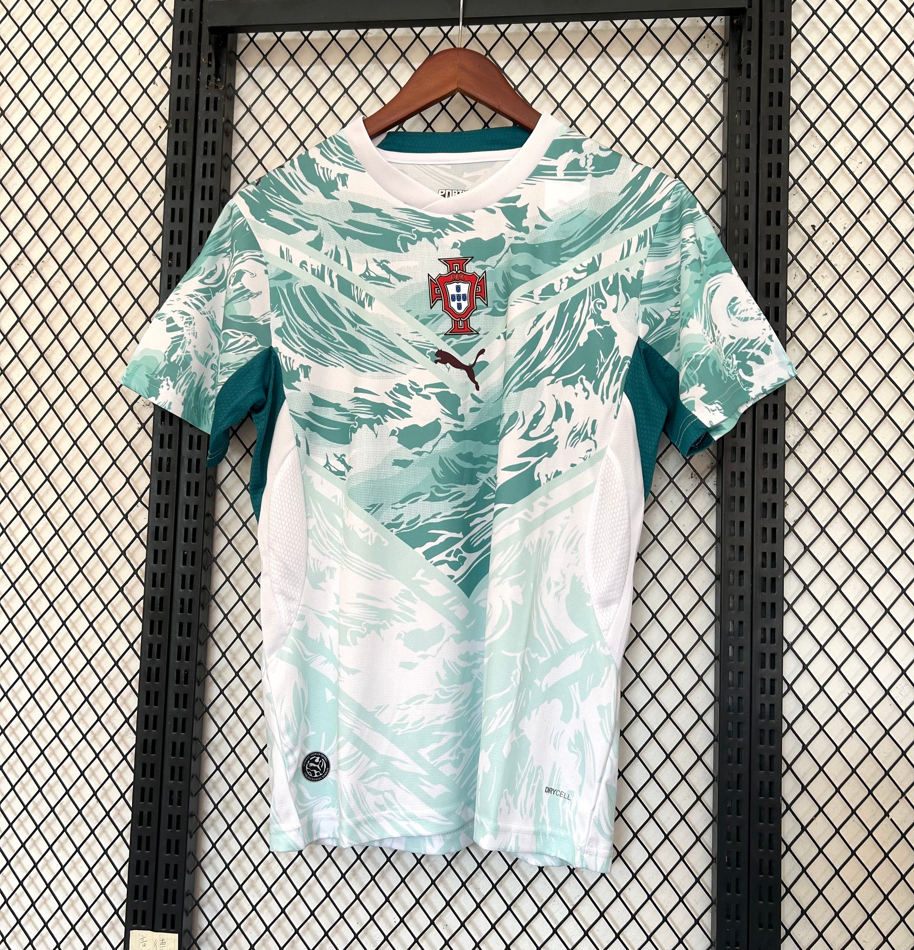 Portugal National Team Puma 2026 Away Jersey - Green / White