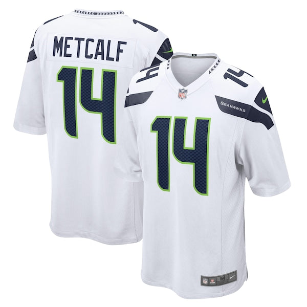 DK Metcalf Seattle Seahawks Nike Game Jersey - White/Navy - Image 2