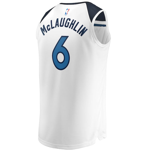 Jordan McLaughlin Minnesota Timberwolves Youth Fast Break Replica Player Jersey - Association Edition - White - Image 3