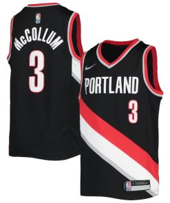 C.J. McCollum Portland Trail Blazers Nike Youth 2021/22 Diamond Swingman Jersey - Icon Edition - Black
