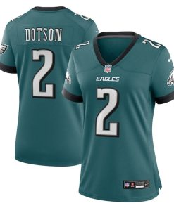 Jahan Dotson Philadelphia Eagles Nike Women's Team Game Jersey - Midnight Green