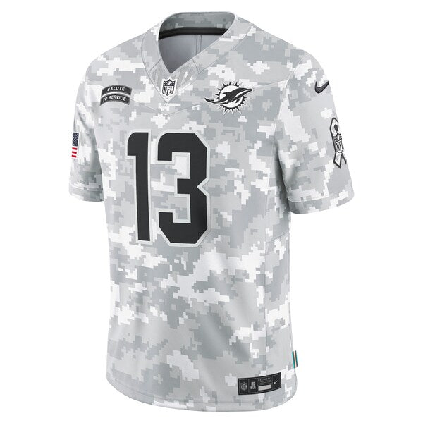 Dan Marino Miami Dolphins Nike 2024 Salute to Service Retired Player Limited Jersey - Arctic Camo - Image 2