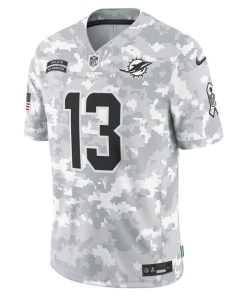 Alternative view of Dan Marino Miami Dolphins Nike 2024 Salute to Service Retired Player Limited Jersey - Arctic Camo