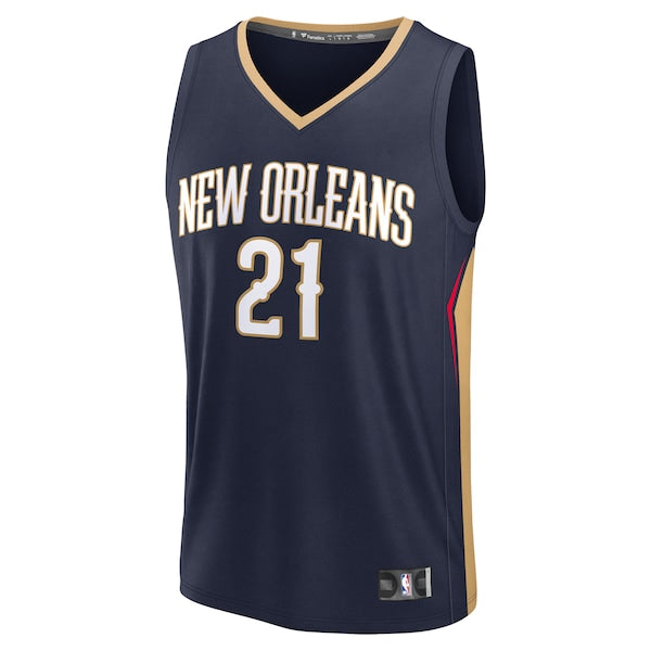 Yves Missi New Orleans Pelicans 2024 NBA Draft Fast Break Player Jersey - Icon Edition - Navy - Image 2