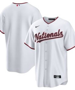 Alternative view of Washington Nationals Nike Home Replica Jersey - White/Navy
