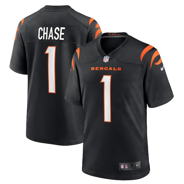 Ja'Marr Chase Cincinnati Bengals Nike 2021 NFL Draft First Round Pick Game Jersey - Black/Orange - Image 2
