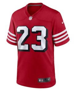 Alternative view of Christian McCaffrey San Francisco 49ers Nike Alternate Game Player Jersey - Scarlet
