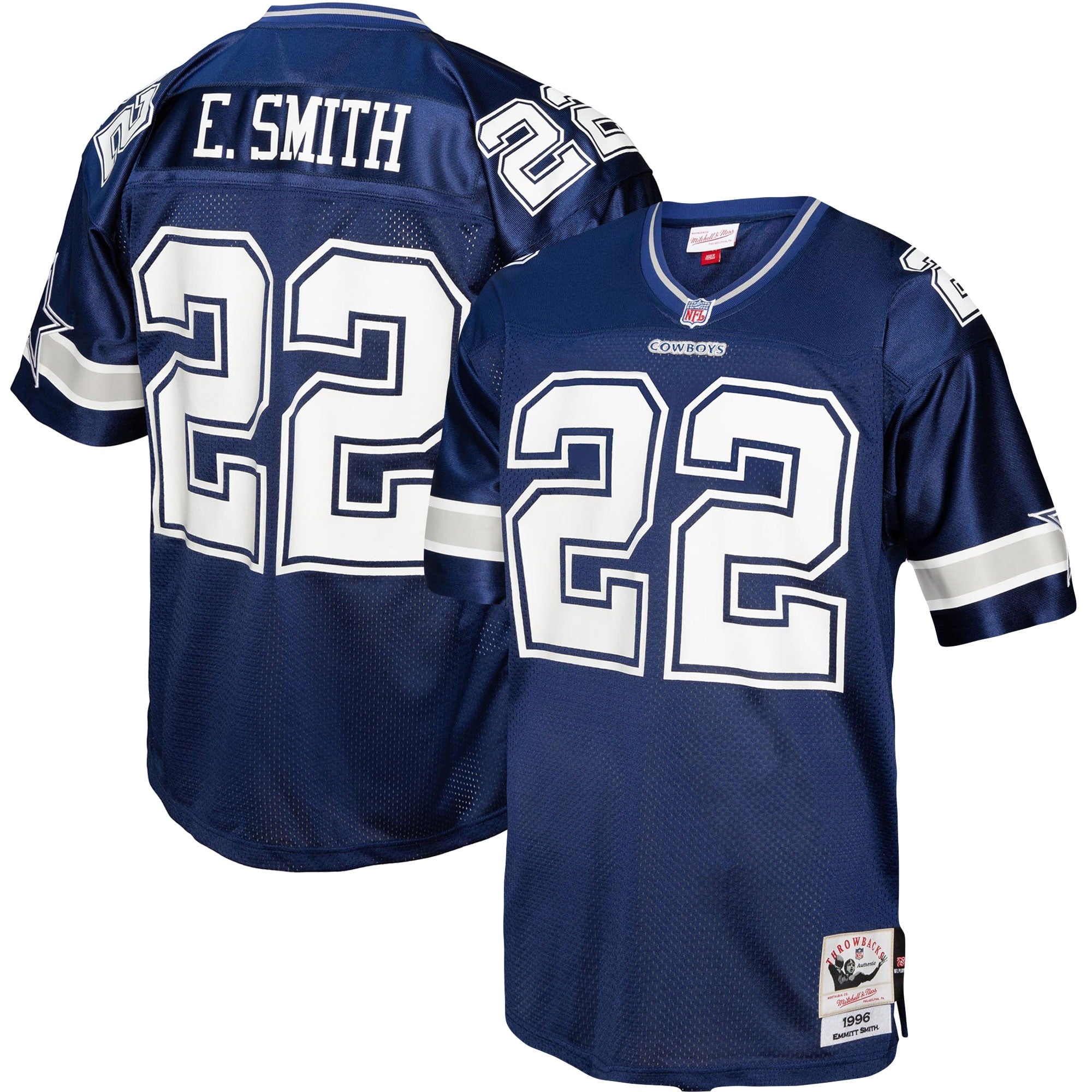 Emmitt Smith Dallas Cowboys Legacy Replica Jersey - White/Navy - Image 3