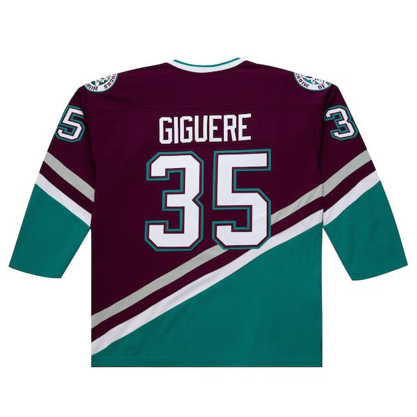 Jean-Sebastien Giguere Anaheim Ducks 2002-03 Power Play Jersey - Purple - Image 4
