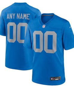 Detroit Lions Nike Alternate Custom Game Jersey - Blue