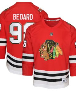 Connor Bedard Chicago Blackhawks Anniversary Centennial Replica Player Jersey Youth  Anniversary Centennial Replica Player Jersey - Red