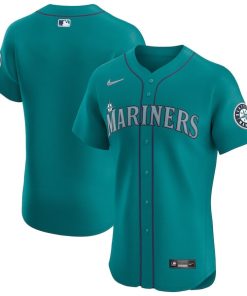 Seattle Mariners Nike Alternate Vapor Premier Elite Patch Jersey - Aqua