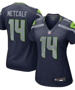 DK Metcalf Seattle Seahawks Nike Women's Team Game Jersey - College College Navy/Neon Green