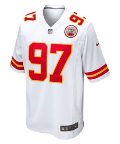 Alternative view of Felix Anudike-Uzomah Kansas City Chiefs Nike Team Game Jersey - White