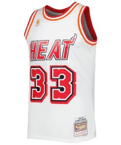 Alternative view of Alonzo Mourning Miami Heat Hardwood Classics Swingman Jersey - White