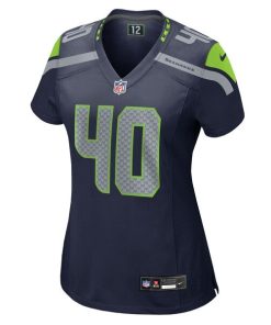 Alternative view of Robbie Ouzts Seattle Seahawks Nike Women's Team Game Jersey -  College Navy