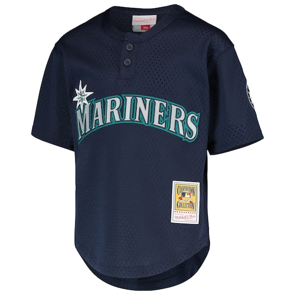 Ichiro Suzuki Seattle Mariners Youth Cooperstown Collection Mesh Batting Practice Jersey - Navy - Image 2