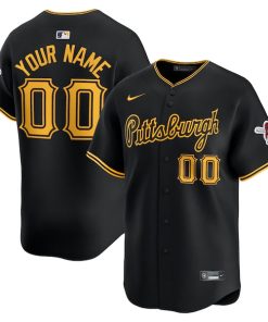 Pittsburgh Pirates Nike  Alternate Limited Custom Jersey?¨C Black