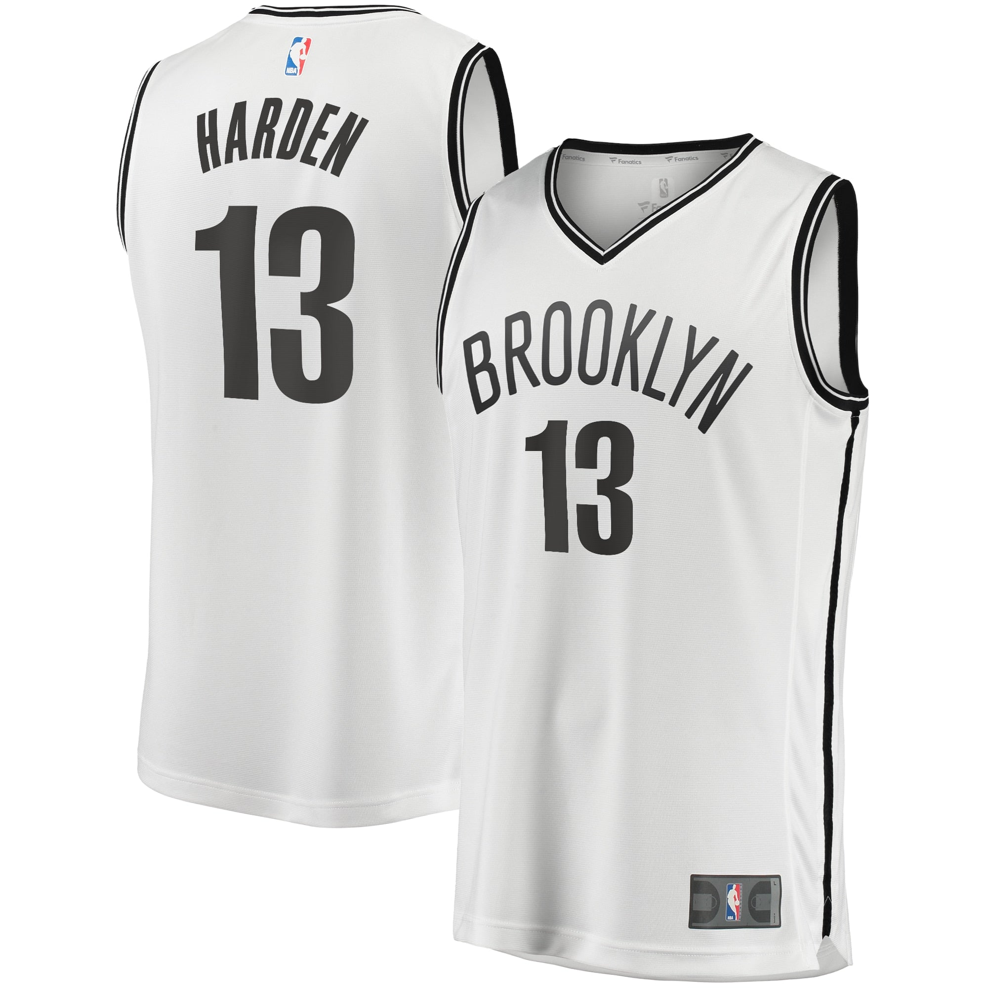 James Harden Brooklyn Nets Fast Break Replica Jersey Charcoal - Statement Edition/White - Image 5