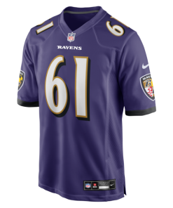 Alternative view of Sam Mustipher Baltimore Ravens Nike Team Game Jersey -  Purple