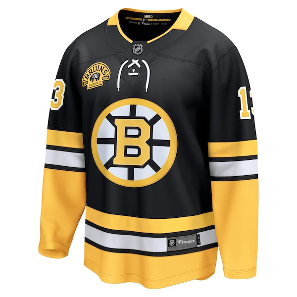 Charlie Coyle Boston Bruins 100th Anniversary Premier Breakaway Player Jersey - Black - Image 2