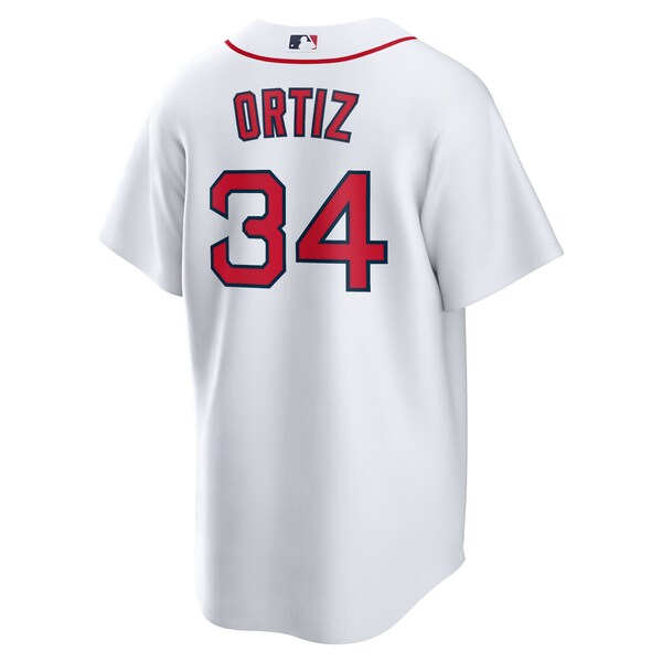 David Ortiz Boston Red Sox Nike Home Replica Player Jersey - White/Gray/Navy/Red - Image 4
