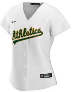 Alternative view of Oakland Athletics Nike Women's Home Replica Custom Jersey - White