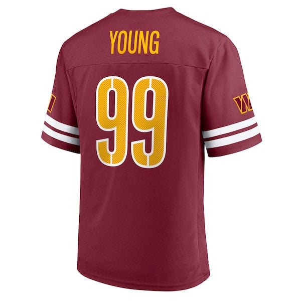 Men's Chase Young Burgundy Washington Commanders Replica Player Jersey - Image 3