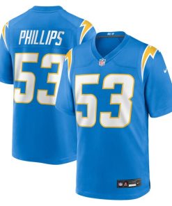 Alternative view of Del'Shawn Phillips Los Angeles Chargers Nike Team Game Jersey -  Powder Blue