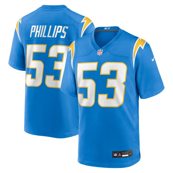 Del'Shawn Phillips Los Angeles Chargers Nike Team Game Jersey - Powder Blue - Image 2