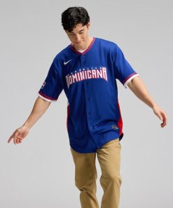 Dominican Republic Baseball Nike 2026 World Baseball Classic Road Stadium Jersey - Royal/White