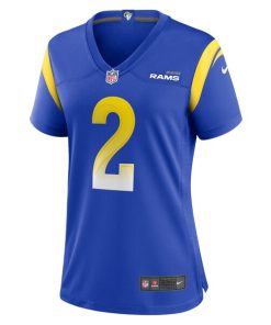 Alternative view of Russ Yeast Los Angeles Rams Nike Women's Home Game Jersey - Royal