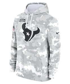 Alternative view of Houston Texans Nike 2024 Salute to Service Club Fleece Pullover Hoodie - Arctic Camo