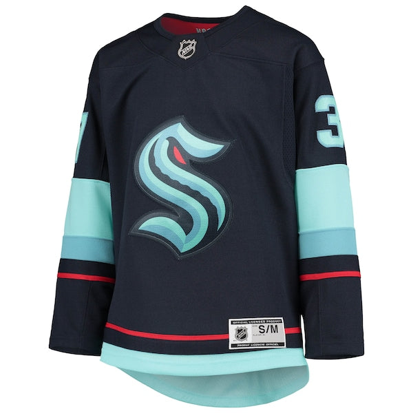 Yanni Gourde Seattle Kraken Youth Home Premier Player Jersey - Deep Sea Blue - Image 2