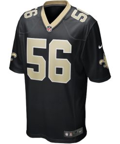 Alternative view of Demario Davis New Orleans Saints Nike Game Jersey - Black