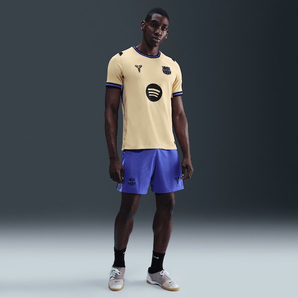 Barcelona Nike 2025/26 Away Stadium Replica Jersey - Gold/Navy - Image 6