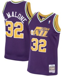 Karl Malone Utah Jazz 1991/92 Hardwood Classics Swingman Jersey - Purple