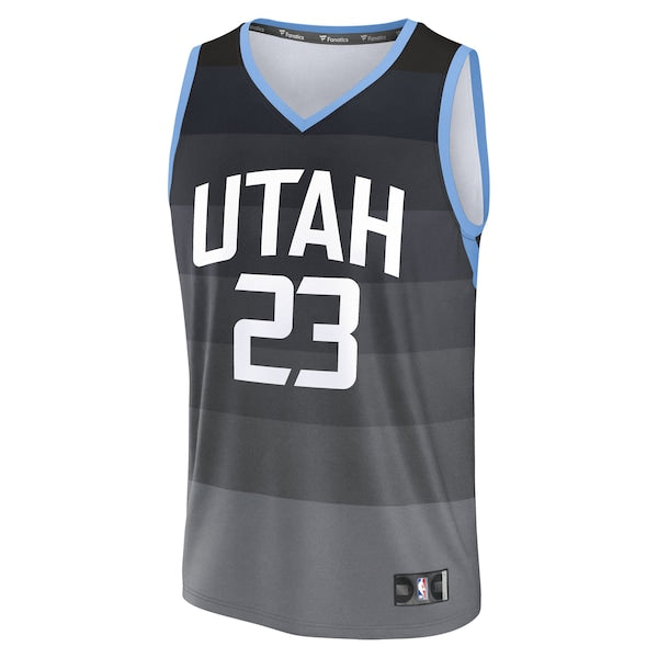 Lauri Markkanen Utah Jazz Youth 2025/26 City Edition Fastbreak Jersey - Black - Image 2