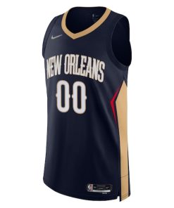 Alternative view of New Orleans Pelicans Nike 2021/22 Diamond Authentic Custom Jersey - Icon Edition - Navy