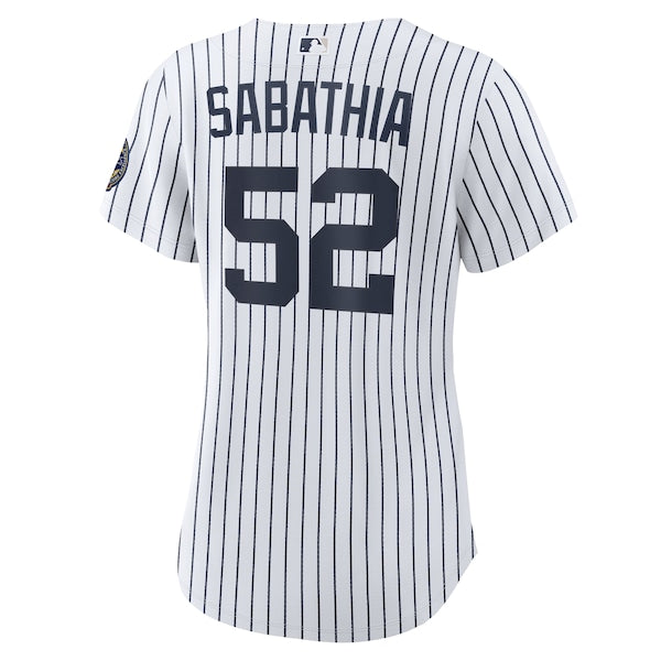 CC Sabathia New York Yankees Nike Women's 2025 Baseball Hall of Fame Replica Jersey - White - Image 3