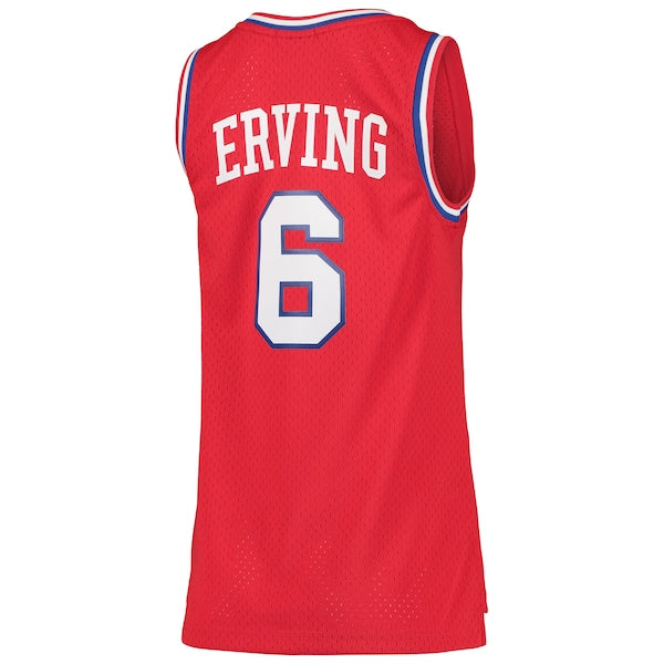 Julius Erving Philadelphia 76ers Women's 1982/83 Hardwood Classics Swingman Jersey - Red - Image 3
