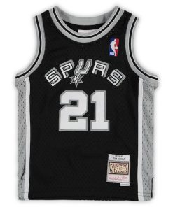 Alternative view of Tim Duncan San Antonio Spurs Preschool 1998/99 Hardwood Classics Throwback Team Jersey - Black