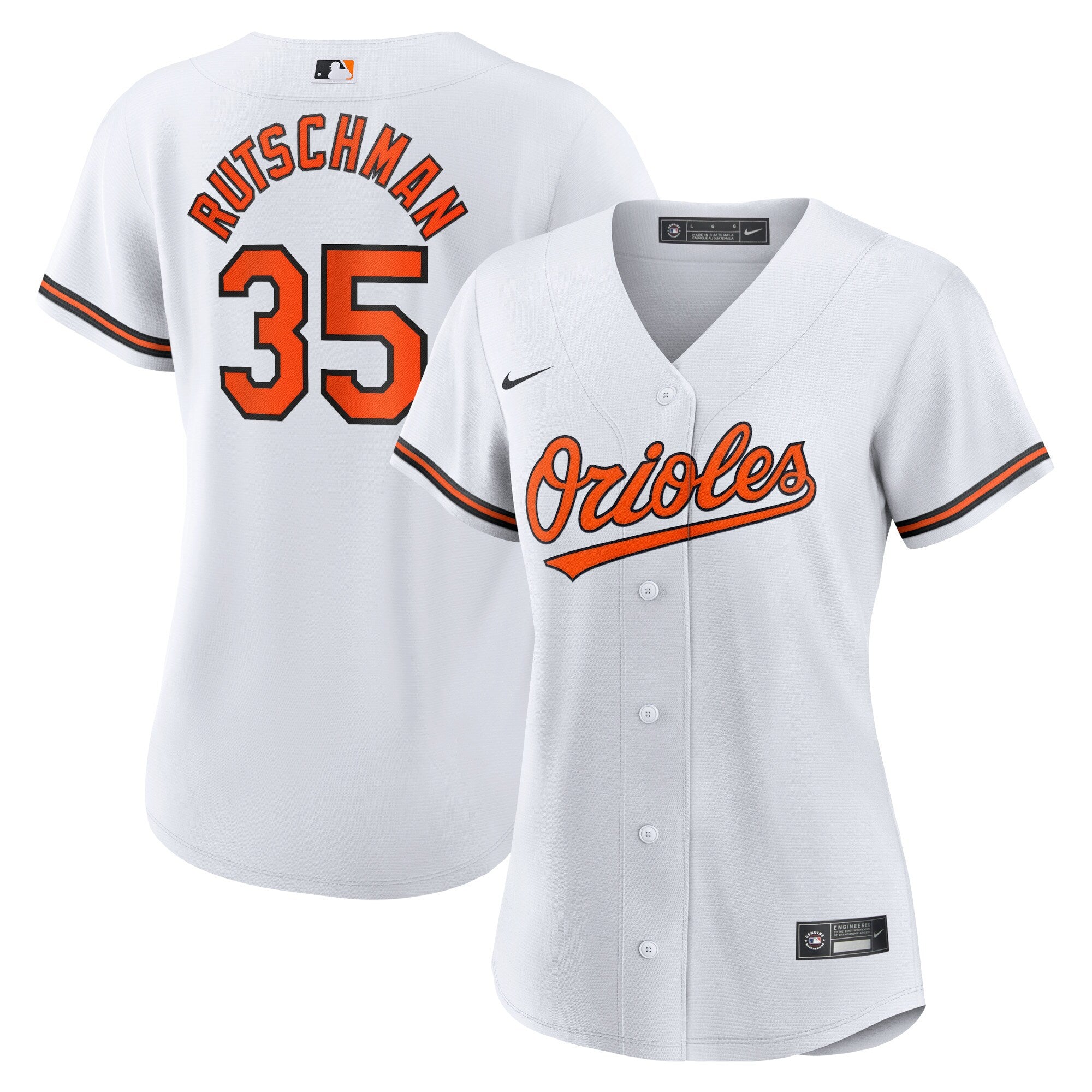 Adley Rutschman Baltimore Orioles Nike Women's Alternate Replica Player Jersey - Orange/White - Image 4