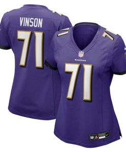 Carson Vinson Baltimore Ravens Nike Women's Team Game Jersey -  Purple