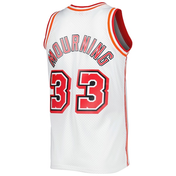 Alonzo Mourning Miami Heat Hardwood Classics Swingman Jersey - White - Image 3