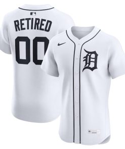 Detroit Tigers Nike  Home Elite Pick-A-Player Retired Roster Jersey - White