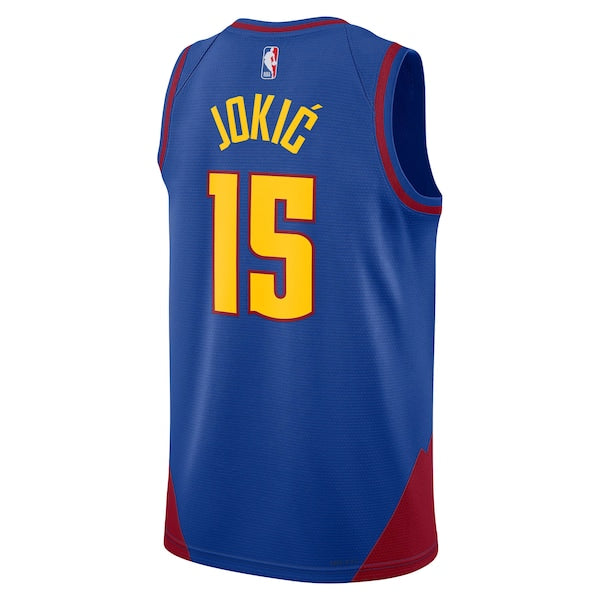 Nikola Jokic Denver Nuggets Jordan Brand Unisex Swingman Jersey - Statement Edition - Blue - Image 3